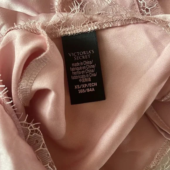 Victoria’s Secret satin light pink lingerie lace cut out slip camisole dress! - Picture 7 of 7
